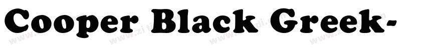 Cooper Black Greek字体转换